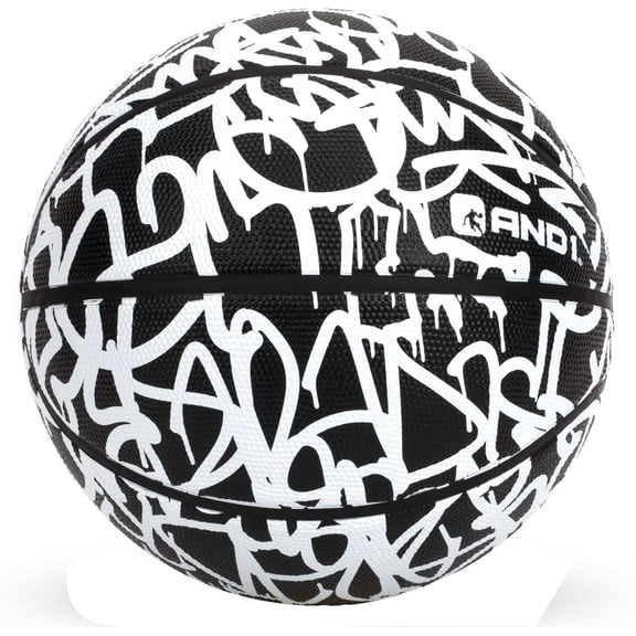 AND1 Chaos Rubber Basketball, Official Regulation Size 7 (29.5”) Streetball, Made for Indoor/Outdoor Games