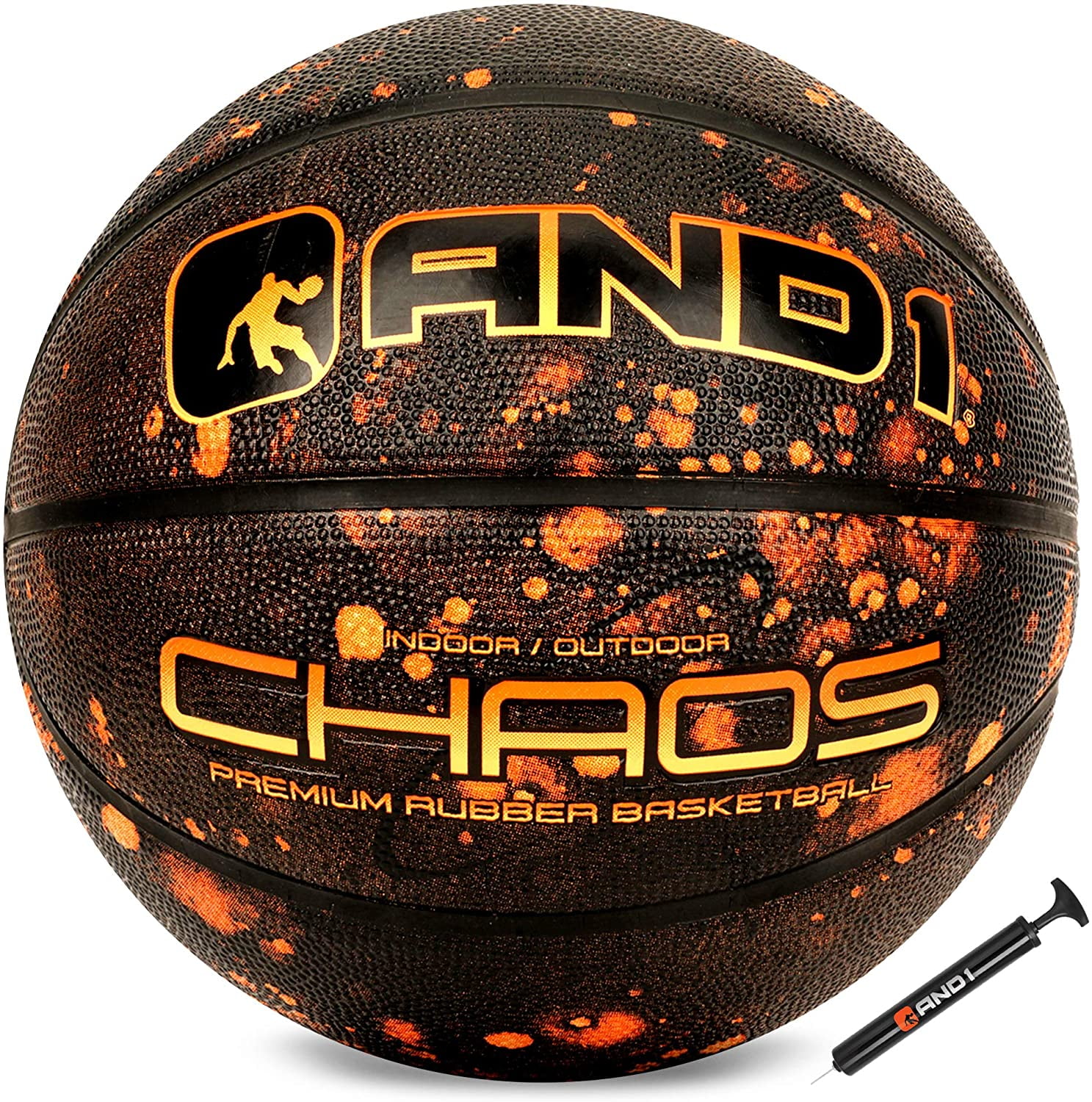 AND1 Jogo de basquete Chaos Rubber Ready, 70 cm, tamanho