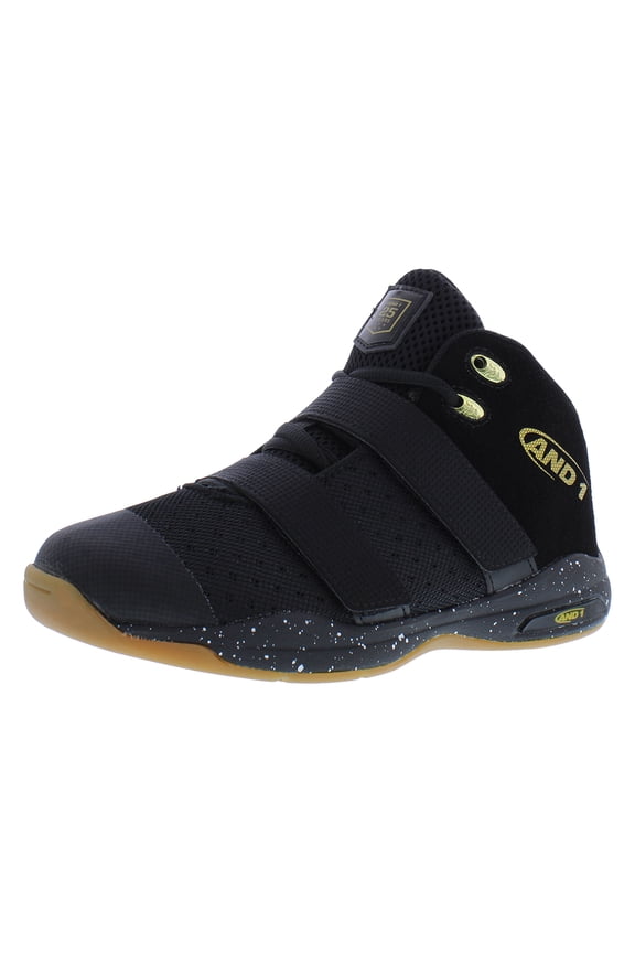 Chosen One II Wide PS Boys Shoes Size 3, Color: Black/Metallic Gold/Gum