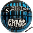 thumbnail image 1 of AND1 Chaos Basketball, Official Size 7 (29.5"), Rubber, Deep Channel, Made for Indoor/Outdoor Games, Blue Drip, 1 of 6