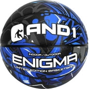 AND1 Enigma Youth Rubber Basketball, Size 5 (27.5 inch) Deep Channel Construction, for Indoor/Outdoor Use