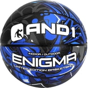 AND1 Enigma Rubber Basketball, Size 5 27.5 inch Deep Channel Construction, for Indoor/Outdoor Use