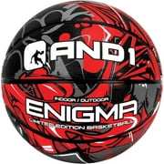 AND1 Enigma Rubber Basketball: Size 7 (29.5") Deep Channel Construction, for Indoor/Outdoor Use