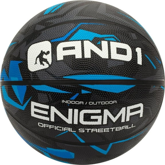 AND1 Enigma Rubber Basketball: Size 7 (29.5") Deep Channel Construction, for Indoor/Outdoor Use