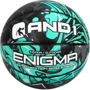 AND1 Enigma Youth Rubber Basketball, Size 6 (28.5") Deep Channel Construction, for Indoor/Outdoor Use