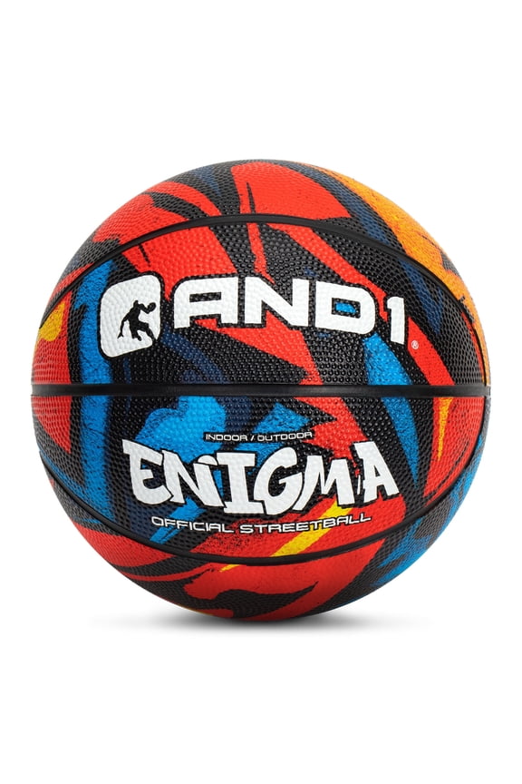 Enigma Size 3 Mini Basketball, Durable Rubber, Indoor/Outdoor, High-Contrast Design