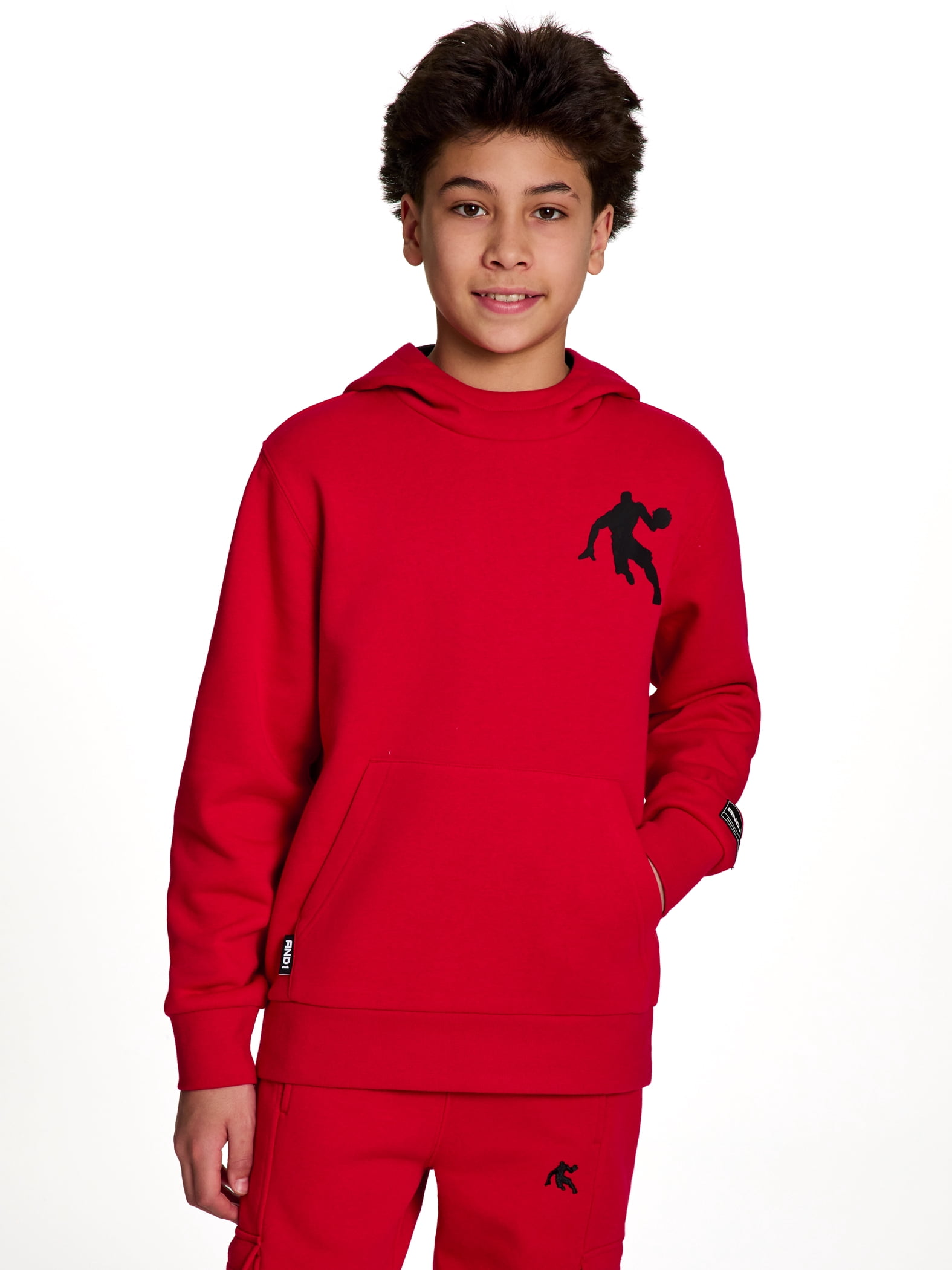 AND1 Boy's Athletic Graphic Fleece Hoodie, Sizes 4-18