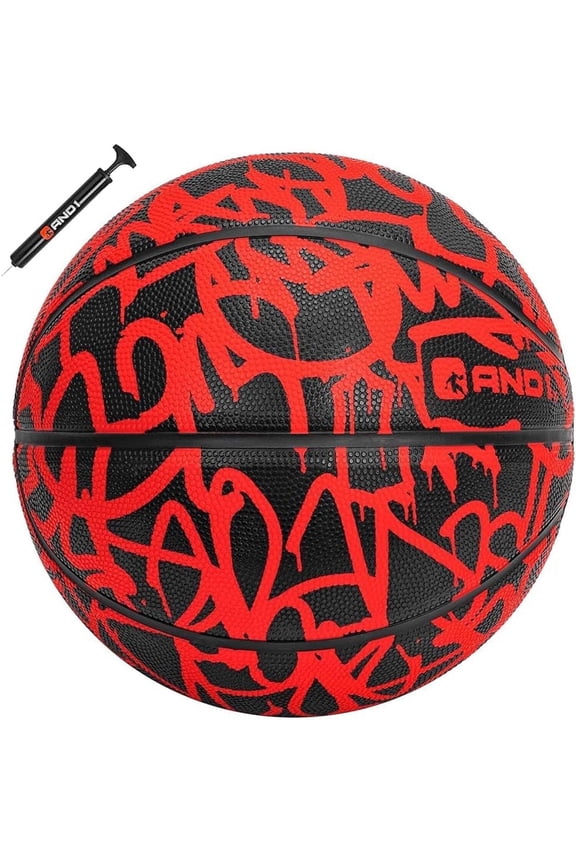 Fantom Graffiti Rubber Basketball, Size 7 (29.5"), Deep Channel Construction, Indoor/Outdoor Use