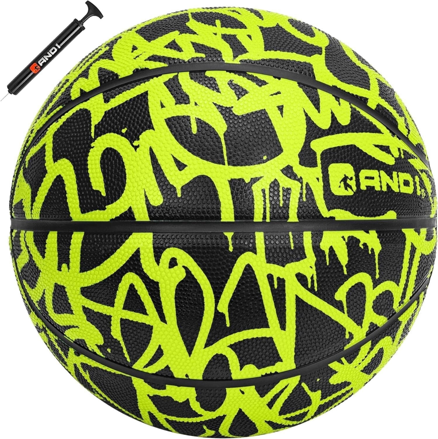 AND1 Fantom Graffiti Rubber Basketball, Size 7 (29.5