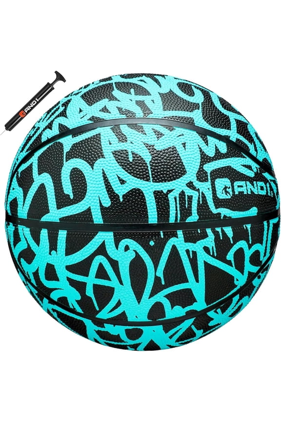 Fantom Graffiti Rubber Basketball, Size 7 (29.5"), Deep Channel Construction, Indoor/Outdoor Use