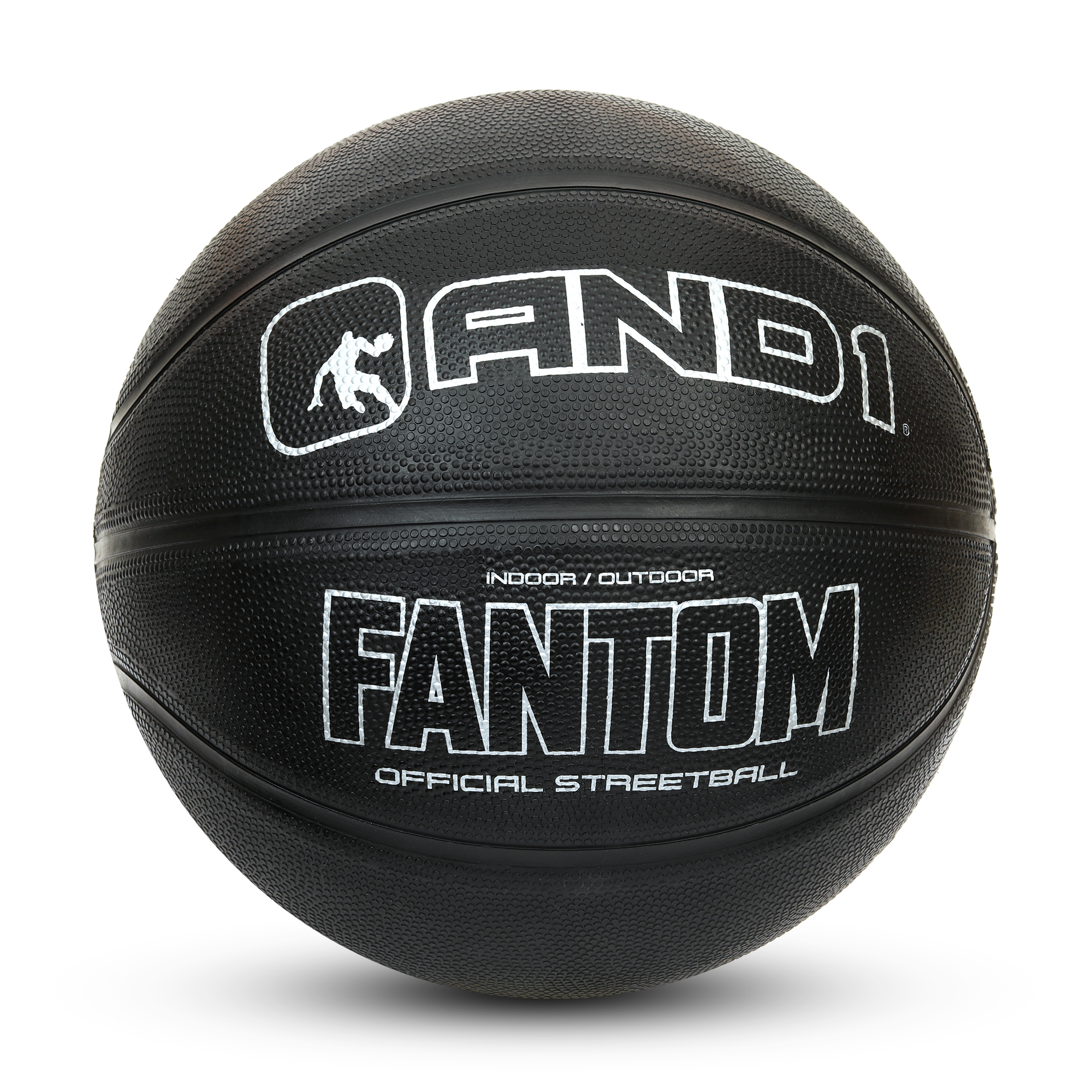 AND1 Fantom Rubber Basketball, Black, 29.5" - image 1 of 5