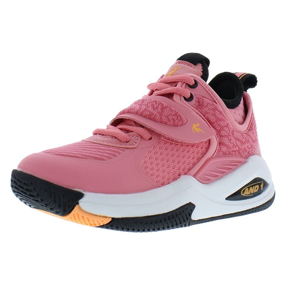 AND1 Gamma 4.0 SS PS Girls Shoes Size 7, Color: Dark Pink/Orange