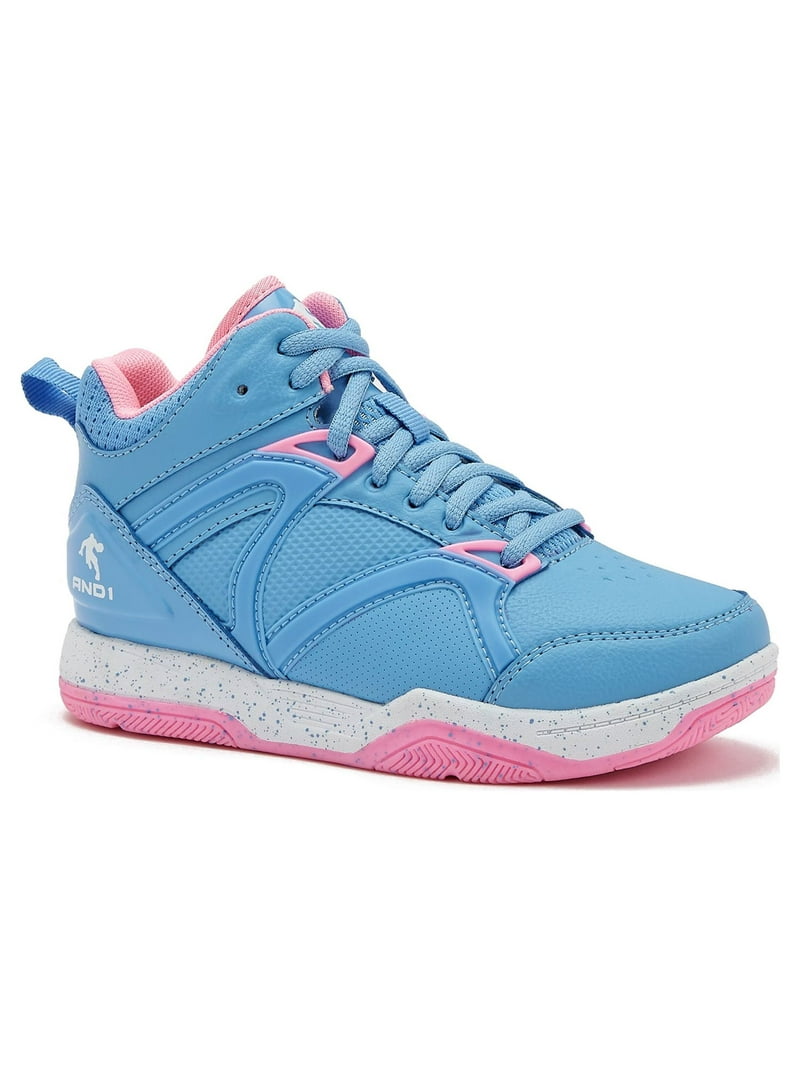 AND1 Little Big Girls Basketball High Top Sneakers