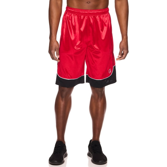 AND1 Men and Big Men's All Court Colorblock 11" Shorts, up to Size 3XL