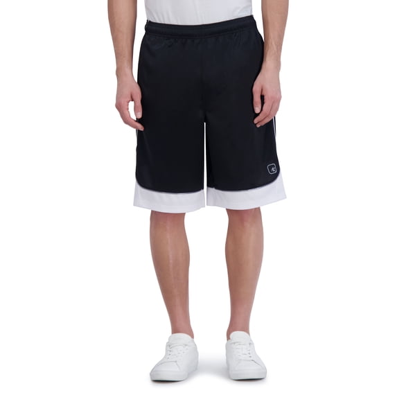 AND1 Men and Big Men's All Court Colorblock 11" Shorts, up to Size 3XL