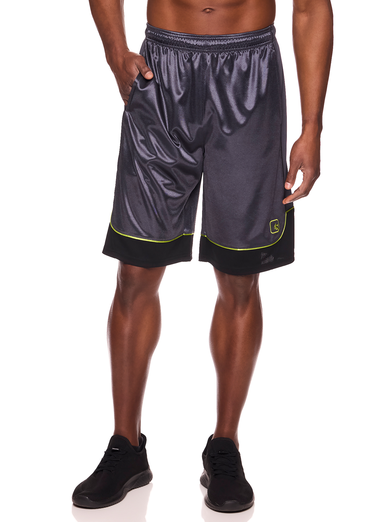 AND1 Men and Big Men's All Court Colorblock 11" Shorts, up to Size 3XL - image 1 of 5