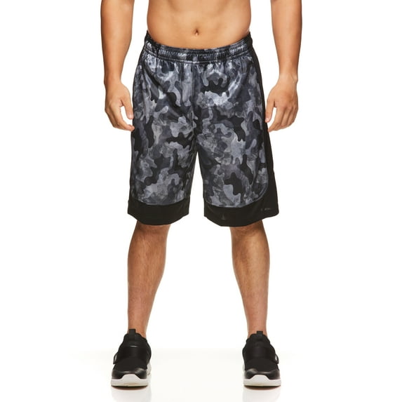 AND1 Men's Active 11" All Court Basketball Shorts with Camo Print, up to 5XL