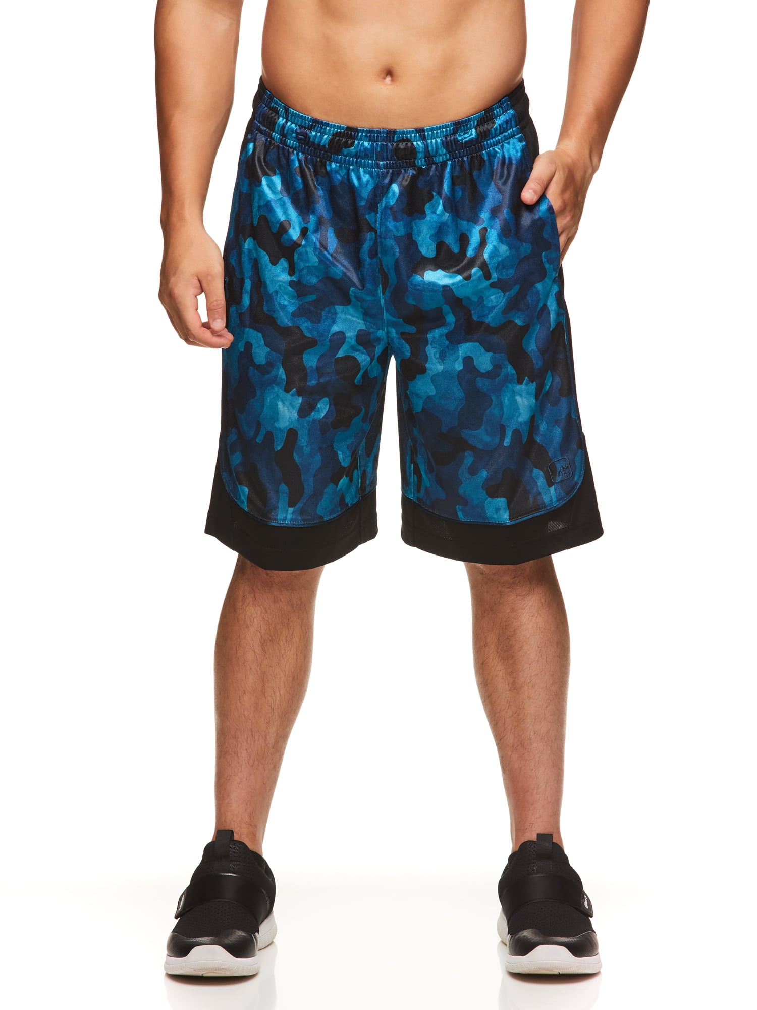 AND1 Men's Active All Court Basketball Shorts with Camo Print, up to 5XL