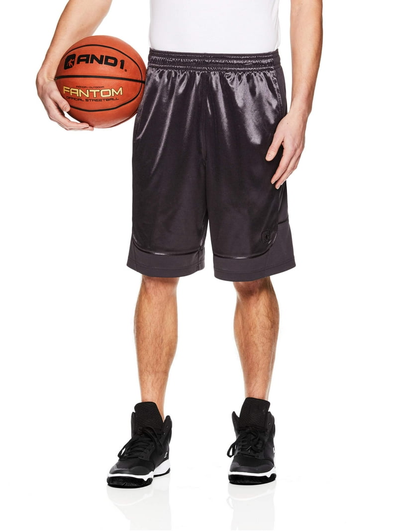 AND1 Men's Basketball Shorts Adjustable Waist, Pockets, 12