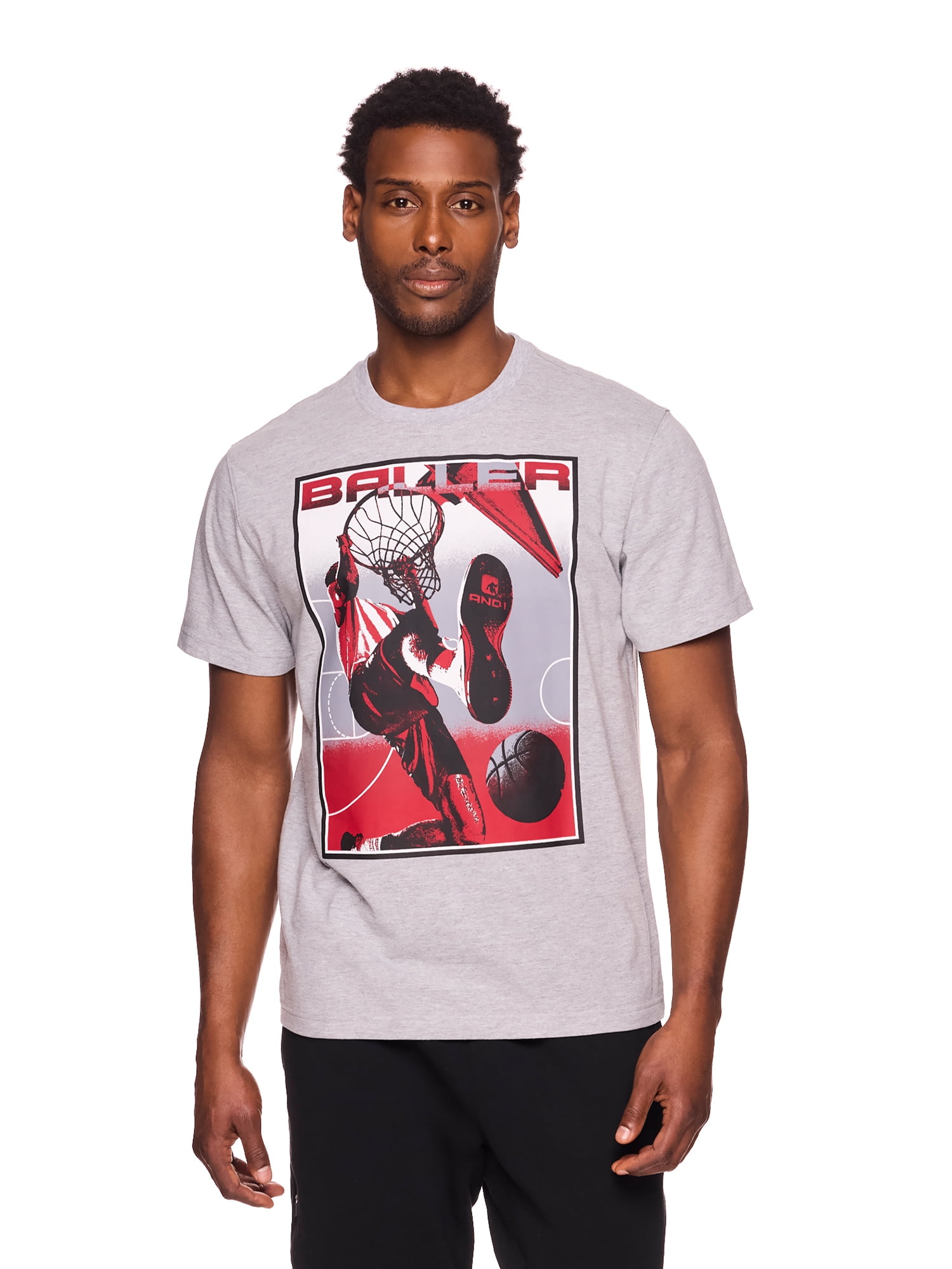 トップス BROCHURE GENERALLY SHIRTS AND1 Men's Basketball Graphic T-Shirt, up to Size 3XL