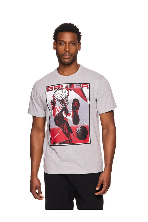 Men's Basketball Graphic T-Shirt, up to Size 3XL