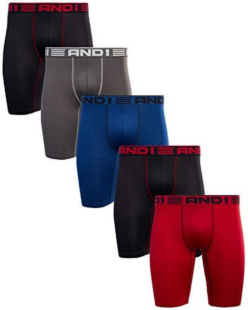 AND1 Men's Compression Boxer Briefs, Multicolor (5 Pack) - Walmart.com