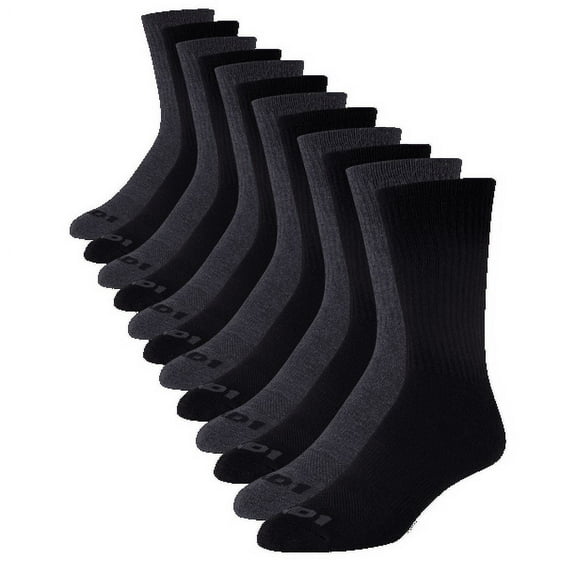 AND1 Men's Socks, Cushion Crew Sock, 12 Pack