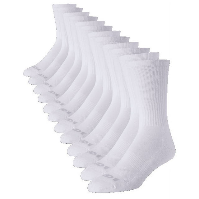 AND1 Men's Cushion Crew Sock, 12 Pack