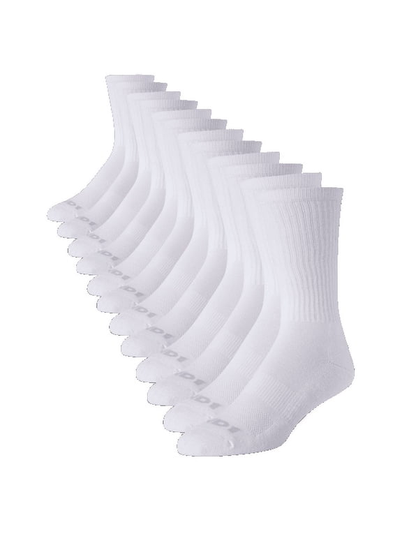 Men's Socks, Cushion Crew Socks, 12 Pack