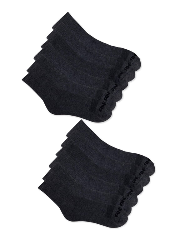 Men's Socks, Cushion Mid Crew Socks, 12 Pack