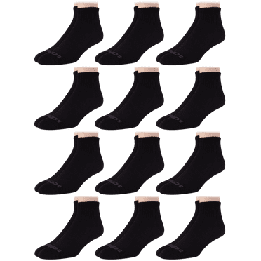 AND1 Men's Socks, Cushion Quarter Socks, 12 Pack