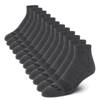 AND1 Men's Socks, Cushion Quarter Socks, 12 Pack