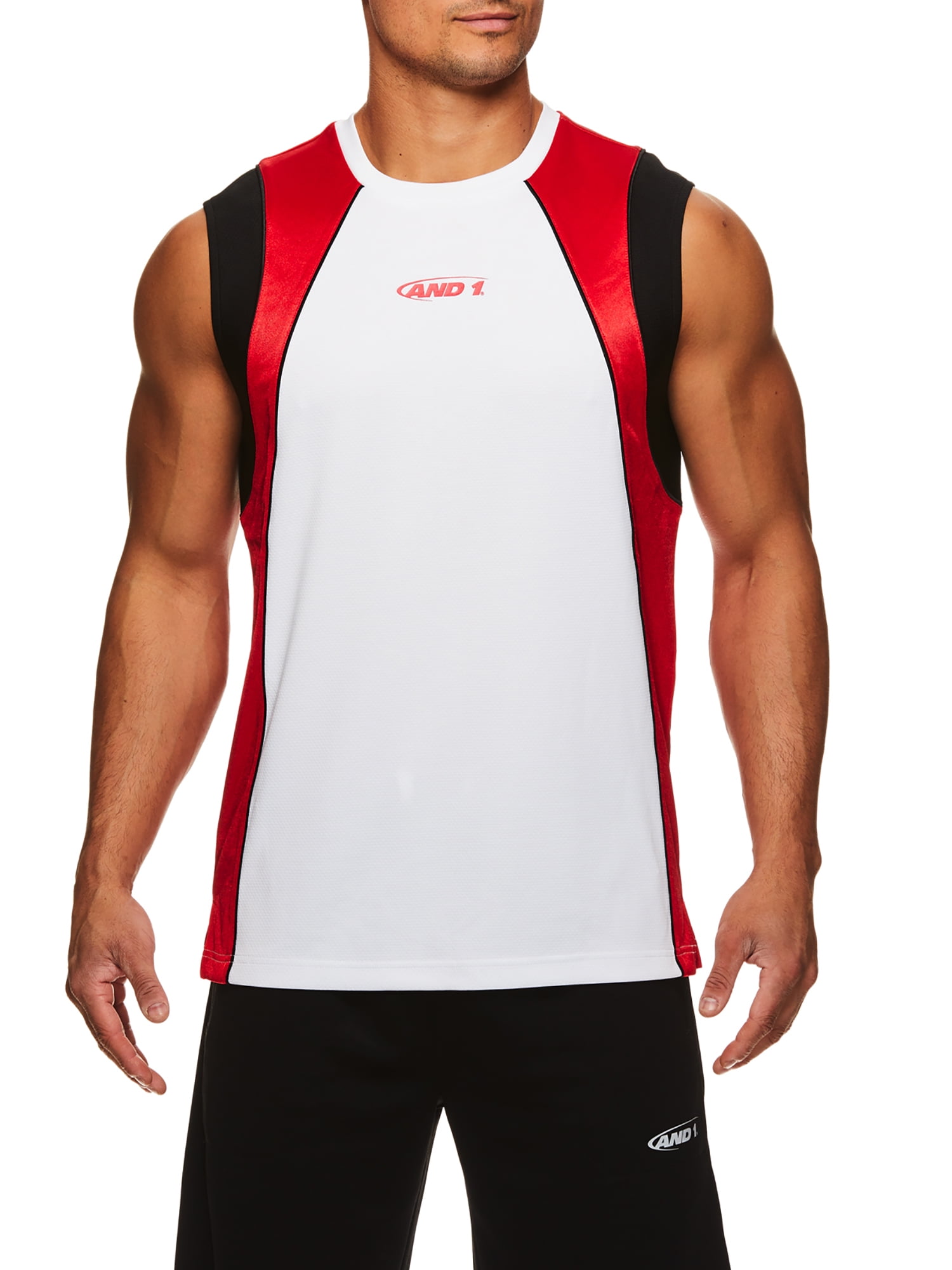 AND1 Men's Exile Sleeveless Jersey Tank Top, up to 2XL