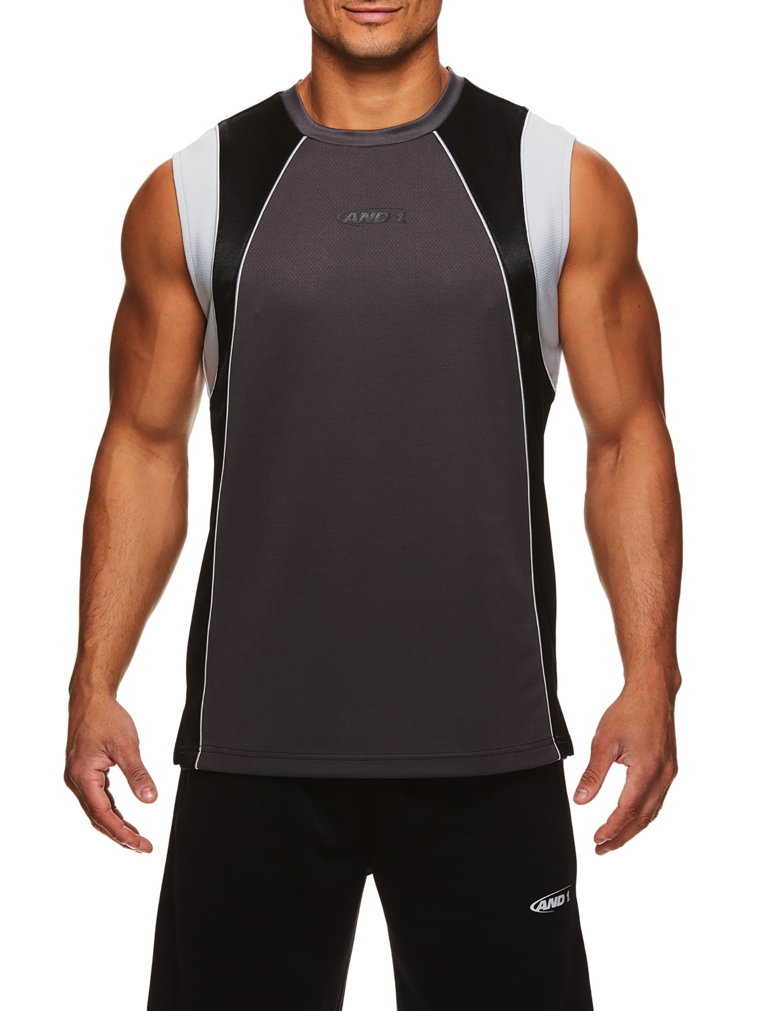 AND1 Men's Exile Sleeveless Jersey Tank Top, up to 2XL 