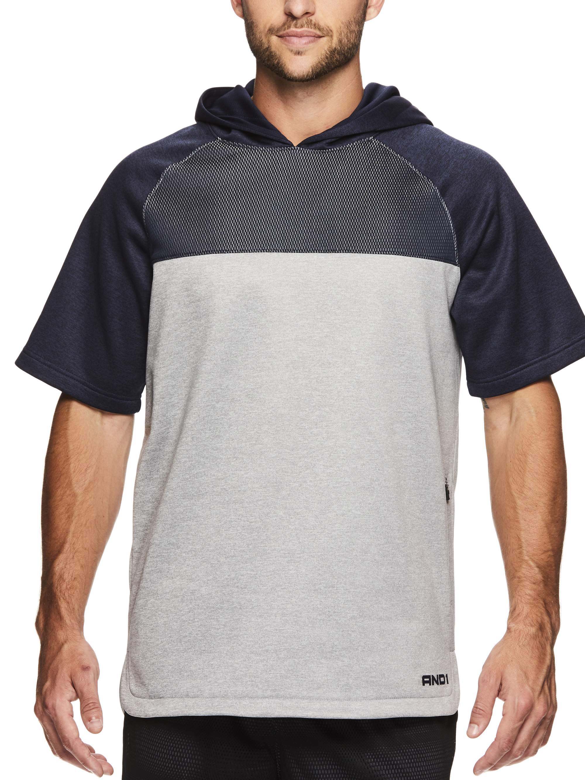 AND1 Men s Fleece Short Sleeve Hoodie