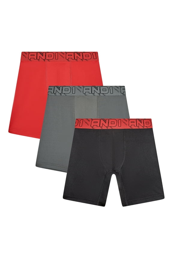 Men’s Underwear Flex Regular Leg Boxer Briefs, 3 Pack