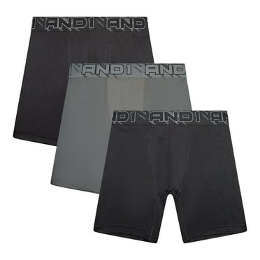 AND1 Men’s Underwear Flex Regular Leg Boxer Briefs, 3 Pack