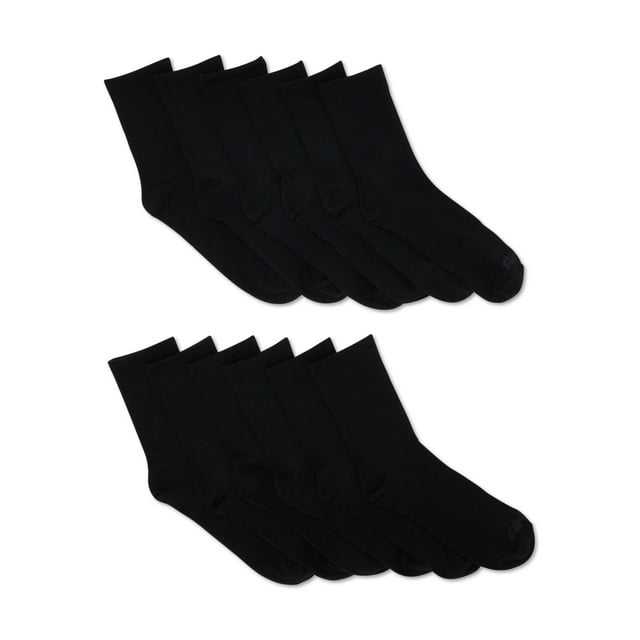 AND1 Men's Lightweight Crew Socks, 12 Pack