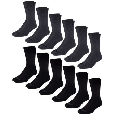 AND1 Men's Socks, Lightweight Crew Socks, 12 Pack