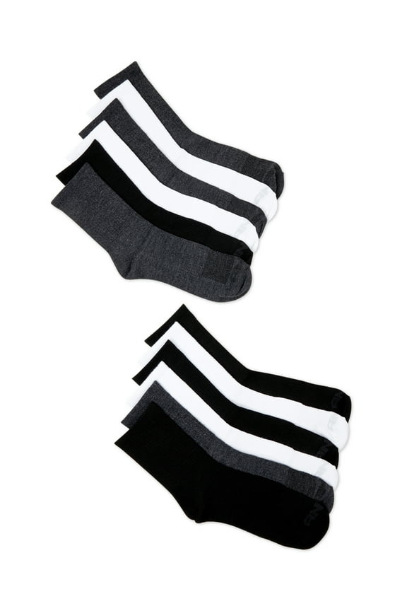 Men's Socks, Lightweight Mid Crew Socks, 12-Pack