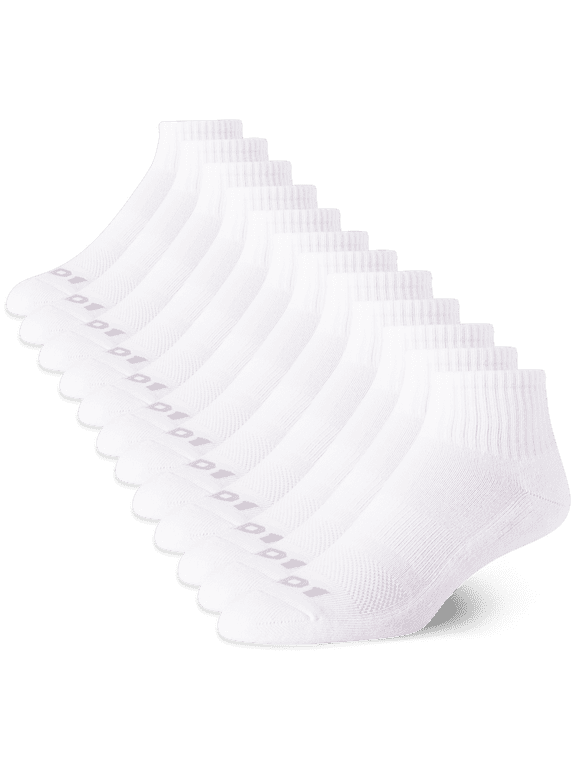 Men's Socks, Lightweight Quarter Socks, 12 Pack