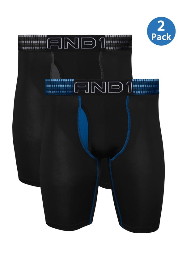 Men's Longer Length Performance Boxer Briefs, 2 Pack