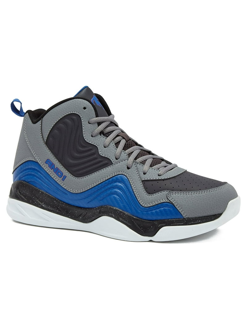 AND1 Men's Maverick High-Top Basketball Shoes Comfortable Black
