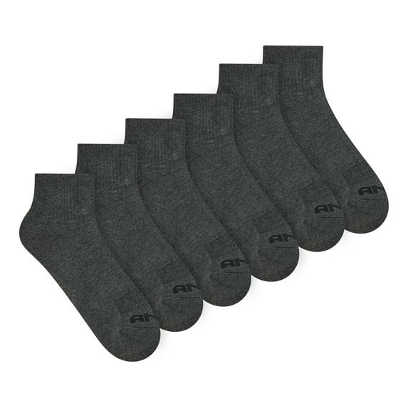 AND1 Men's Socks, Performance Cushion Ankle Socks, 6-Pack
