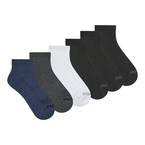 AND1 Men's Socks, Performance Cushion Ankle Socks, 6-Pack