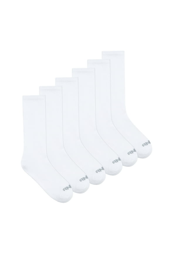 Men's Socks, Performance Cushion Crew Socks, 6-Pack