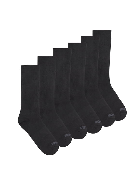 Men's Socks, Performance Cushion Crew Socks, 6-Pack