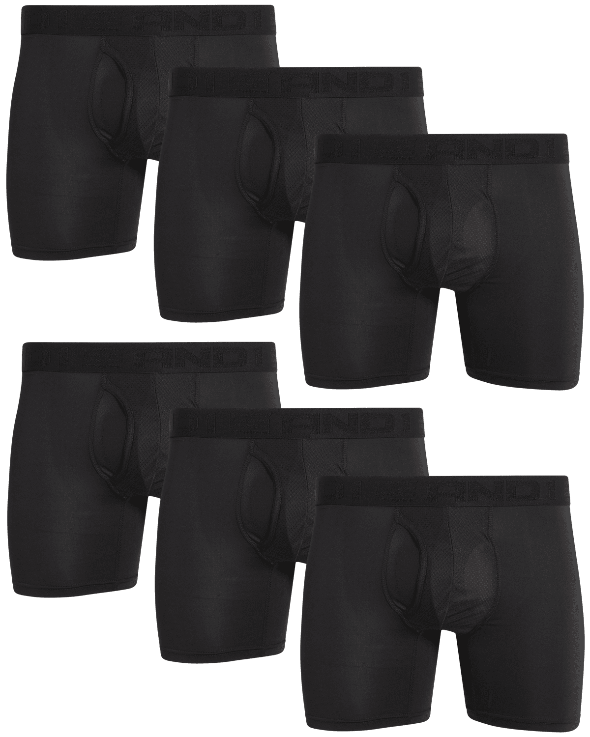 AND1 Men s Pro Platinum Boxer Briefs 6 Pack 6