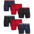 AND1 Men's Pro Platinum Boxer Briefs, 6 Pack, 6"