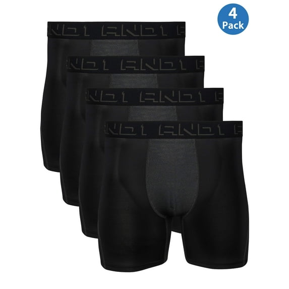 AND1 Men's Proplatinum Boxer, 4 Pack